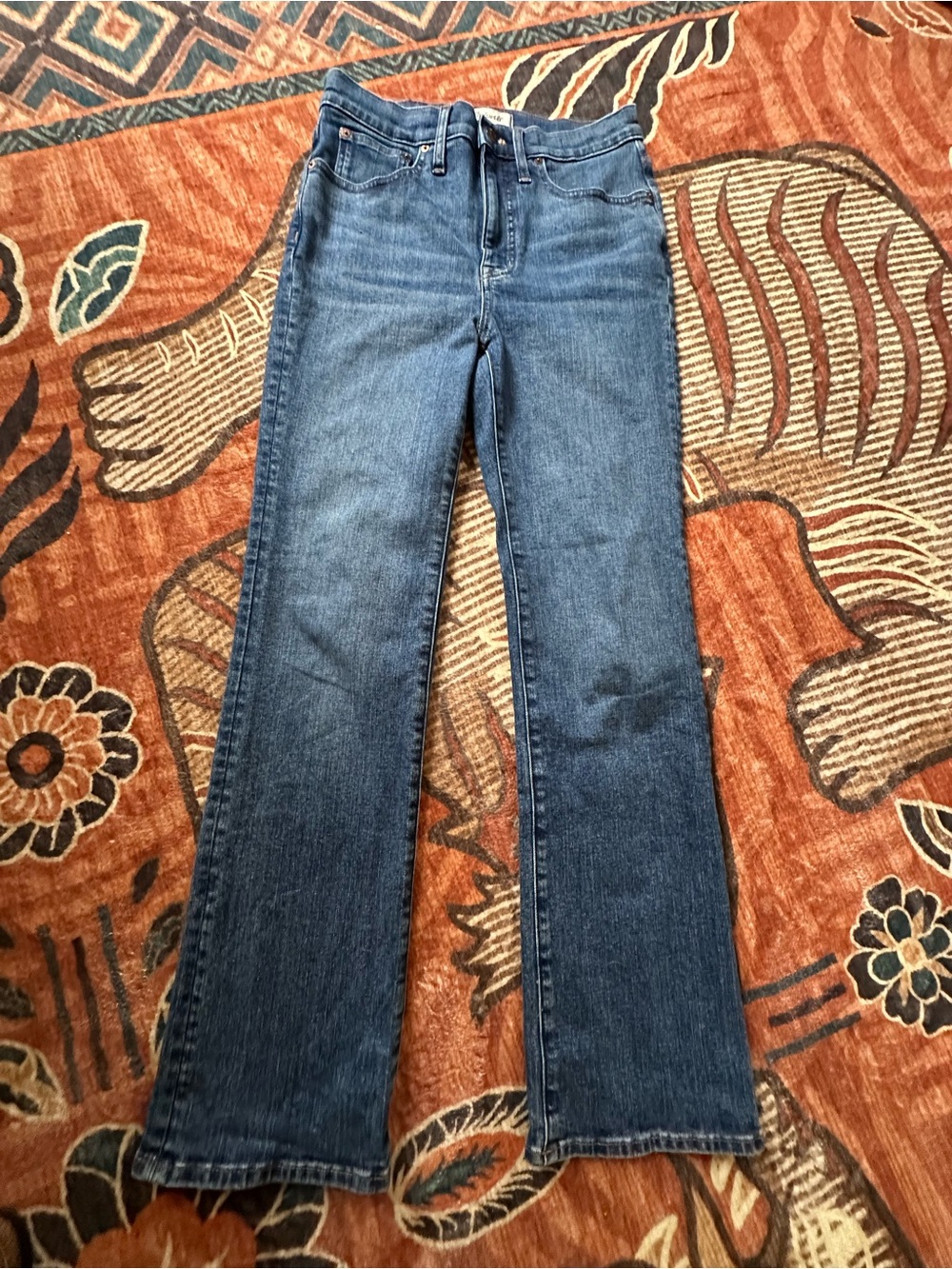 Madewell Cali Demi Boot Dark Blue Flare Jeans